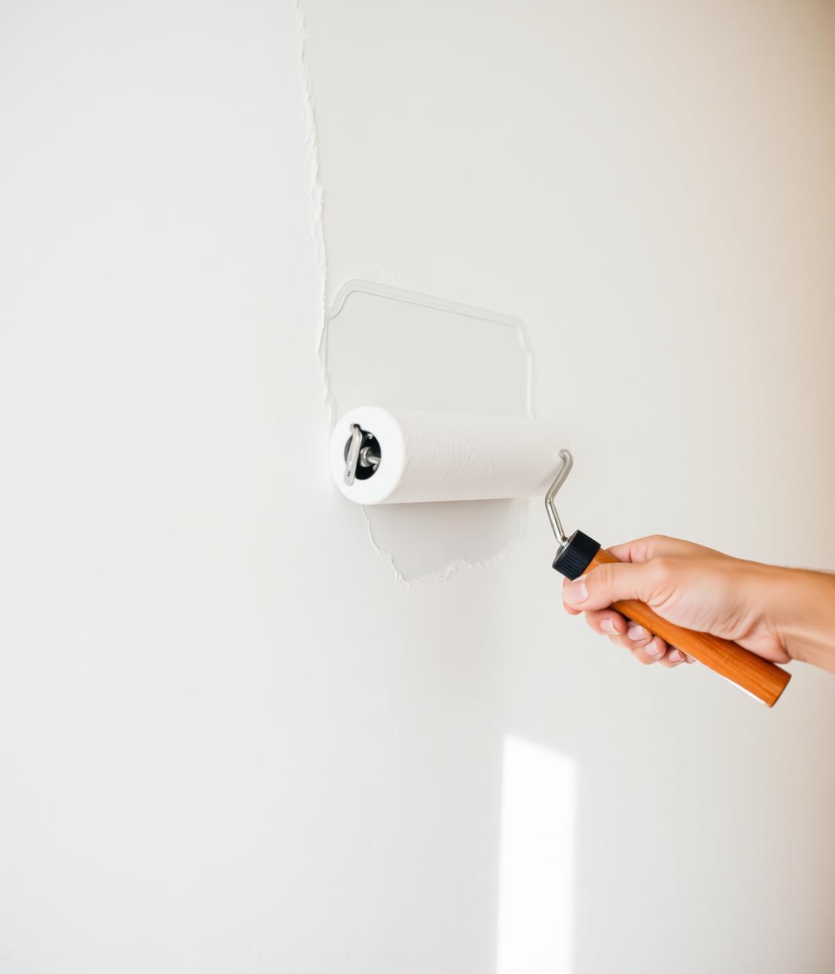 Application de peinture sur un mur